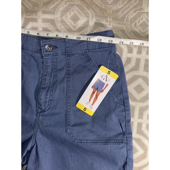 Gloria Vanderbilt Utility Shorts Women’s Size S Trendy Blue Casual Stretch Cargo - Picture 4 of 7